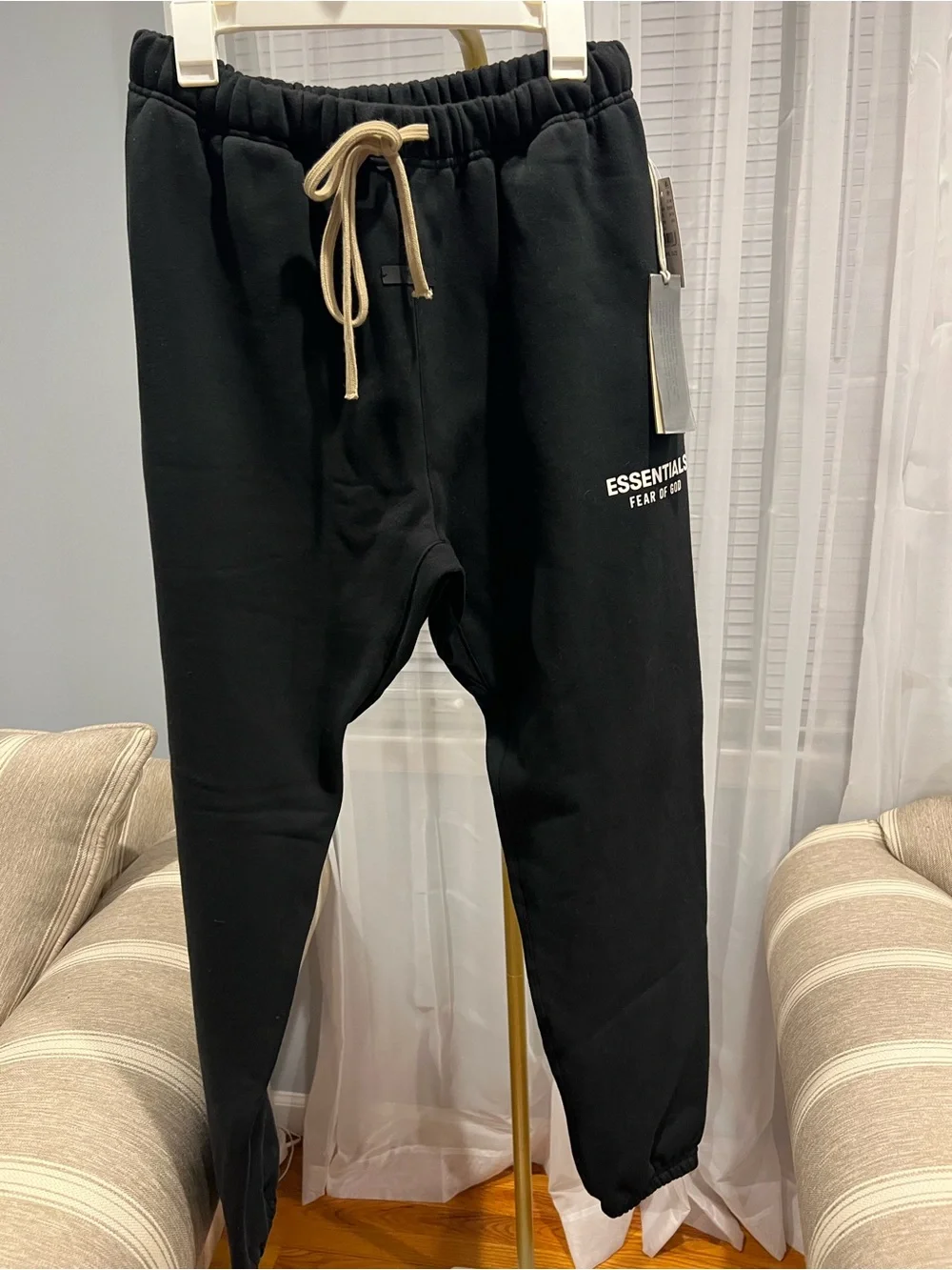 NWT ESSENTIALS Fear of God Black Jogger Sweatpants